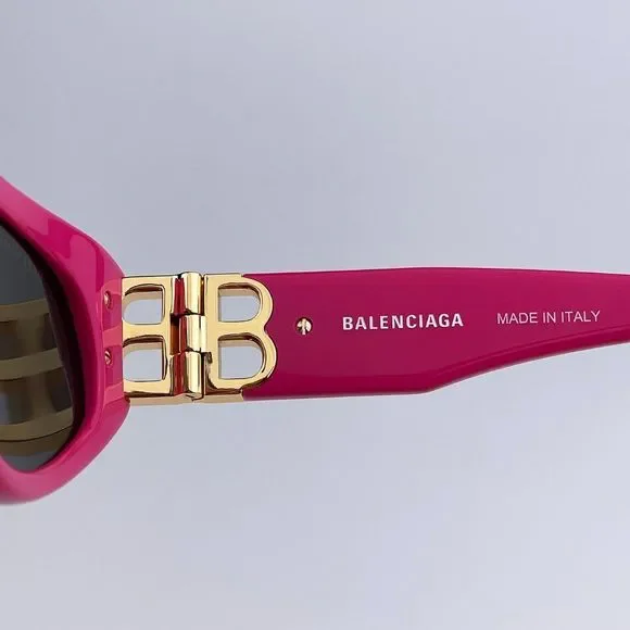 Balenciaga BB0095S 006 Sunglasses Pink Gold Logo Grey Cat Eye Women Balenciaga | Accessories | Balenciagabb095s006 Sunglasses  main image 2
